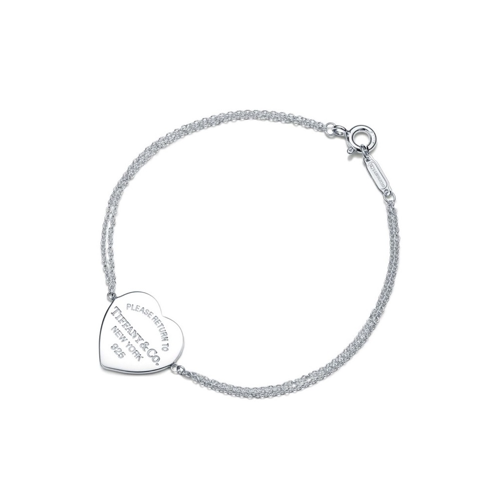 Return to Tiffany Heart Tag Double Chain Bracelet